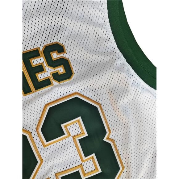 New St. Vincent-St. Mary Fighting Irish LeBron James Jersey - White/Green - Picture 7 of 7